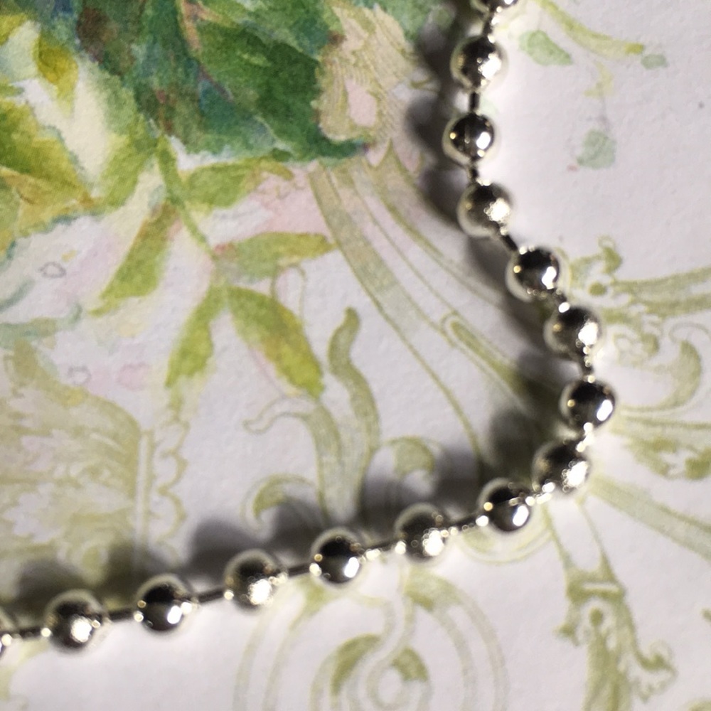 New! Sterling Silver Beaded Anklet - Picture 4 of 8